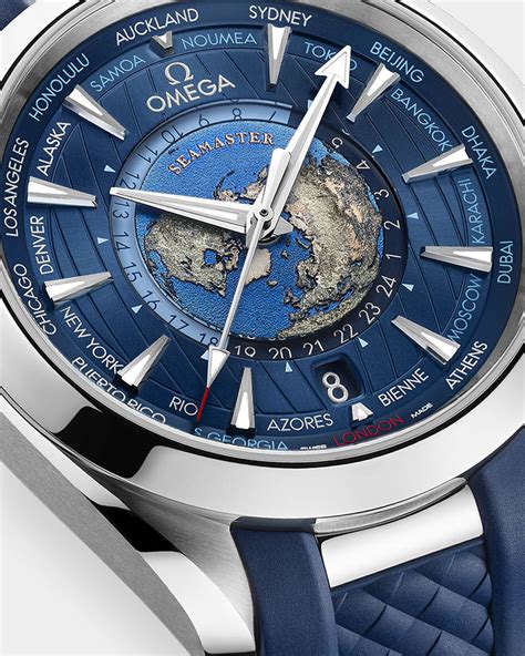 omega world map watch|omega seamaster worldtimer price.